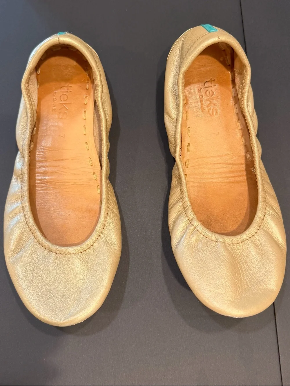 Tieks by Gavrieli Metallic Gold Ballet Flats – Size 7